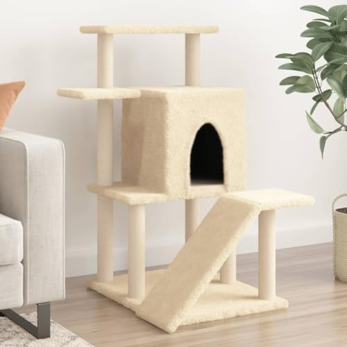 Wenjingqi-172097 Kratzbaum für Katzen, mit Sisalstäben, cremefarben, 97 cm Wenjingqi-172097 Kratzbaum für Katzen, mit Sisalstäben, cremefarben, 97 cm von Genérico