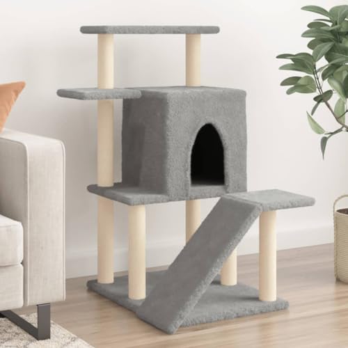 Wenjingqi-172098 Kratzbaum für Katzen mit Sisalstämmen, hellgrau, 97 cm Wenjingqi-172098 Kratzbaum für Katzen mit Sisalstämmen, hellgrau, 97 cm von Genérico