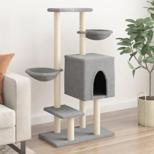 Wenjingqi-172119 Kratzbaum für Katzen mit Sisalstämmen, hellgrau, 117 cm Wenjingqi-172119 Kratzbaum für Katzen mit Sisalstämmen, hellgrau, 117 cm von Genérico