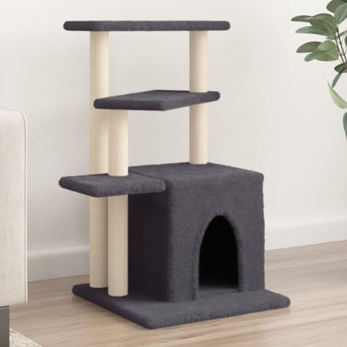 Wenjingqi-172123 Kratzbaum für Katzen mit Sisalstäben, dunkelgrau, 83,5 cm Wenjingqi-172123 Kratzbaum für Katzen mit Sisalstäben, dunkelgrau, 83,5 cm von Genérico