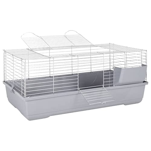 Wenjingqi-172226 Käfig für Kleintiere, Polypropylen, Metall, Grau, 100 x 53 x 46 cm Wenjingqi-172226 Käfig für Kleintiere, Polypropylen, Metall, Grau, 100 x 53 x 46 cm von Genérico