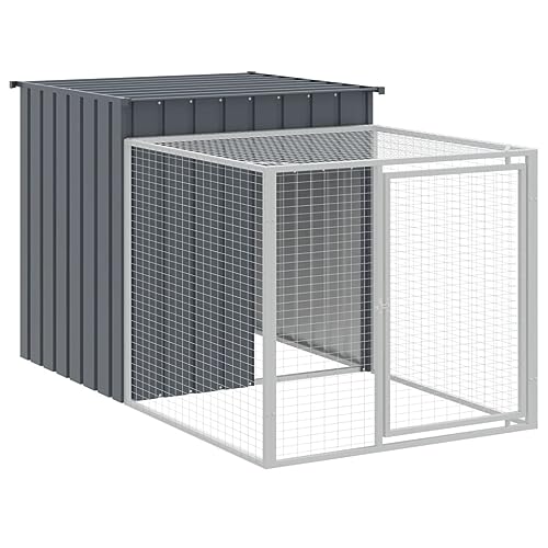 Wenjingqi-172359 Hühnerstall mit Hühnerstall oder verzinkt, Grau, 110 x 201 x 110 cm von Genérico