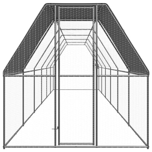 Wenjingqi-3089323 Hühnerstall für den Außenbereich, verzinkt, 2 x 12 x 2 m von Genérico