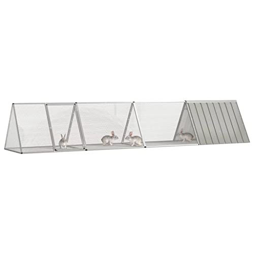 Wenjingqi-3106450 Käfig für Kaninchen, verzinkt, grau, 403,5 x 80,5 x 71 cm Wenjingqi-3106450 Käfig für Kaninchen, verzinkt, grau, 403,5 x 80,5 x 71 cm von Genérico