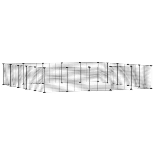 Wenjingqi-3114025 Haustierkäfig mit 20 Paneelen, Tür oder Schwarz, 35 x 35 cm von Genérico