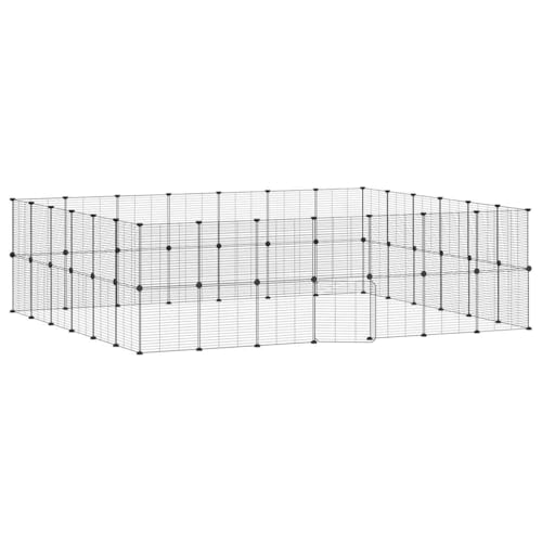 Wenjingqi-3114047 Haustierkäfig mit 52 Paneelen, Tür oder Schwarz, 35 x 35 cm von Genérico