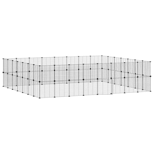 Wenjingqi-3114048 Haustierkäfig mit 60 Paneelen, Tür oder Schwarz, 35 x 35 cm von Genérico