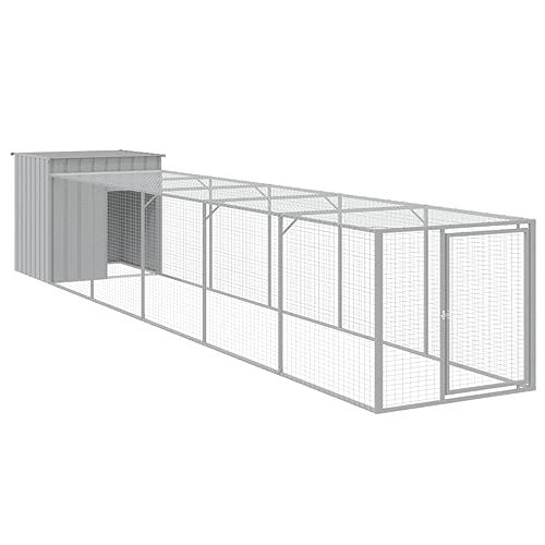 Wenjingqi-3189095 Hühnerstall mit Hühnerstall oder verzinkt, Hellgrau, 110 x 609 x 110 cm Wenjingqi-3189095 Hühnerstall mit Hühnerstall oder verzinkt, Hellgrau, 110 x 609 x 110 cm von Genérico