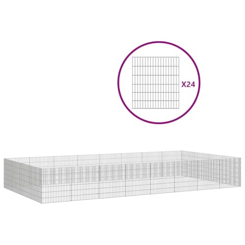 Wenjingqi-3321345 Gehege, 24 Paneele, verzinktes Eisen, 54 x 60 cm Wenjingqi-3321345 Gehege, 24 Paneele, verzinktes Eisen, 54 x 60 cm von Genérico