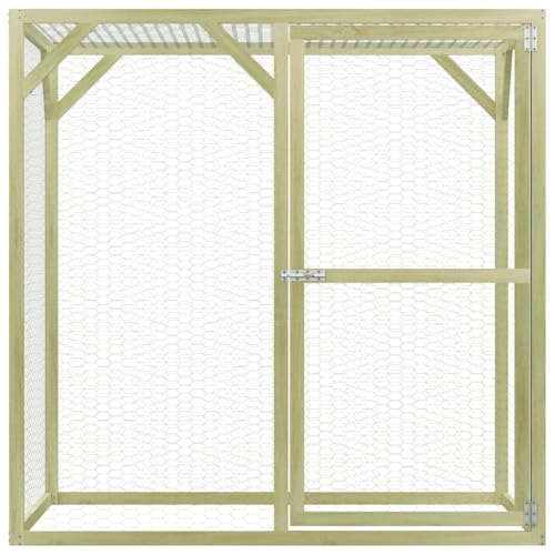 wenjingqi-278403 Hühnerstall aus imprägniertem Kiefernholz, 1,5 x 1,5 x 1,5 m von Genérico