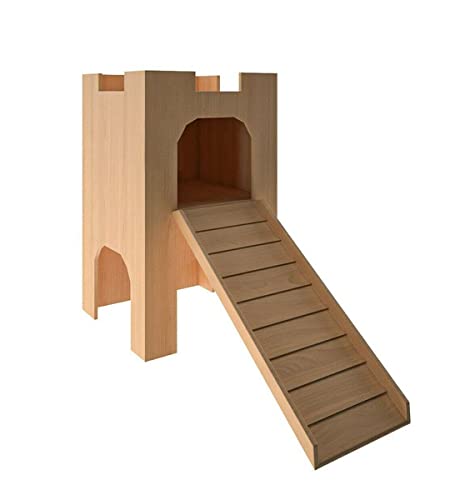 Kaninchenturmhaus, Versteck für Kleintiere, Spielhaus, Spielzeug (grün) von Generiq