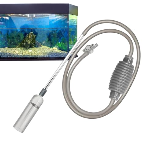 Aquarium reinigen - Manuelles Set der Vakuumpumpe Siphon Reinigungswerkzeug Flexibler Gummischlauch | Halbautomatischer Tank-Wasserwechsler mit verlängertem Rohr für Staubsauger von Générique