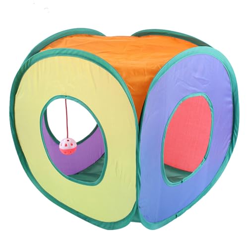 Arc-en Tunnel für Kätzchen – faltbares Katzenspielzelt, quadratisch, vibrierendes Labyrinth-Spielzeug | Erkundungsröhre für Haustiere, leicht zu lagern, für kleine Haustiere, tun von Générique
