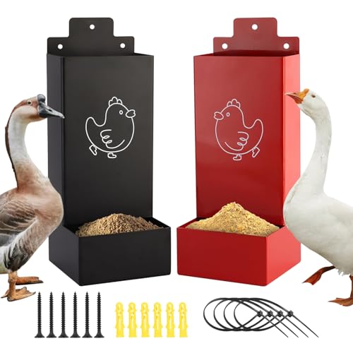 Austernschalenspender für Hühner | 2 Stück Spender für Kies – Futterstation Zubehör Hühnerstall für Hühner, Geflügel, Innen- und Außenbereich, Garten, Weide, kleine Bauernhöfe von Générique