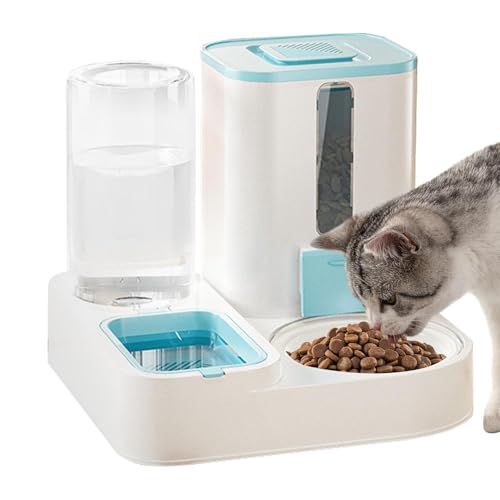 Automatischer Futterautomat für Katzen - Erhöhte Futternäpfe für Katzen, Futternäpfe für Haustiere | 1300 ml automatischer Schwerkraft-Wasserspender 2 in 1, große Kapazität, ma Automatischer Futterautomat für Katzen - Erhöhte Futternäpfe für Katzen, Futternäpfe für Haustiere | 1300 ml automatischer Schwerkraft-Wasserspender 2 in 1, große Kapazität, ma von Générique