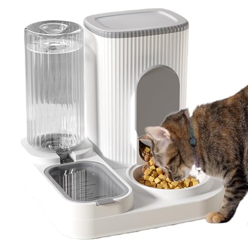Automatischer Haustierhersteller, Automatische Katzenfutternapf | Hundewasserfutterspender - 2 in 1 für Haustiere, großer abnehmbarer Futternapf, Anima Wassernapf von Générique