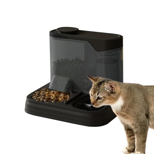 Automatischer Katzenfeeder – Wasserspender und Futterstation für Hunde, automatisches Haustierfeeder – Food and Water Dispenser für Katzen | Automatisches Hundefutter und Wassernapf Set, große von Générique