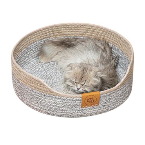 Bequemes Katzenbett – Bett für kleine Hunde, rundes Bett für Kätzchen, Kratzbrett für Katzen | Universalbett, handgewebt, für Katzen, waschbares Bett für Haustiere, Welpenbett, Couc-Bett Bequemes Katzenbett – Bett für kleine Hunde, rundes Bett für Kätzchen, Kratzbrett für Katzen | Universalbett, handgewebt, für Katzen, waschbares Bett für Haustiere, Welpenbett, Couc-Bett von Générique