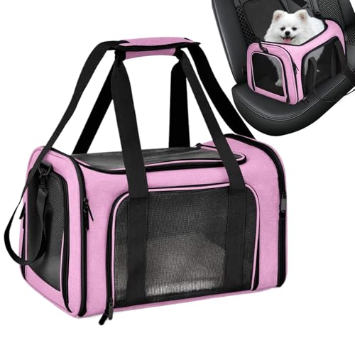 🚗Breathable Pet Carrier, Pet Carriers for Cats, Multifunctional Puppy Carrier Bag, Breathable Small Pet Carrier, 40 x 25 x 25 cm Portable Small Pet Carrier with Foldable Design for Travel Trips 🚗Breathable Pet Carrier, Pet Carriers for Cats, Multifunctional Puppy Carrier Bag, Breathable Small Pet Carrier, 40 x 25 x 25 cm Portable Small Pet Carrier with Foldable Design for Travel Trips von Générique