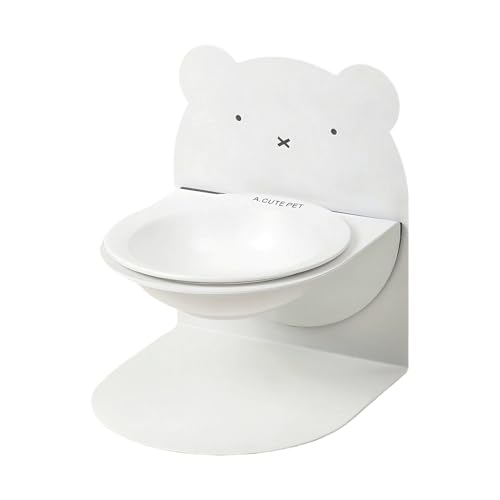 Cat Bowl – Futterschalen aus Keramik für Katzen für eine gesunde Verdauung, rutschfeste Basis mit abgewinkeltem Design, Zubehör für Haustiere zum bequemen , Kätzchen von Générique
