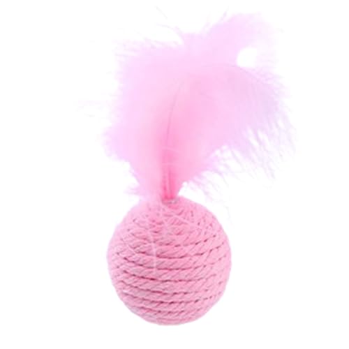 Cat Feather Toy – Pet Interactive Chasing Ball, Katzenball mit Federn, bissfest | Lustiges Katzenspielzeug mit Federn für Haustiere, spielerisches Spielzeug für Kätzchen, Di-Bälle von Générique