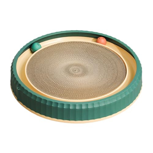 Cat Scratch Pad, Round Cardboard Scratcher, Non-Slip Base Toy, Includes 2 Rolling Balls, Durable Scratch 39,75 x 5,9 cm, Brown 1-Pack, für Kitten Play Training Rest Cat Scratch Pad, Round Cardboard Scratcher, Non-Slip Base Toy, Includes 2 Rolling Balls, Durable Scratch 39,75 x 5,9 cm, Brown 1-Pack, für Kitten Play Training Rest von Générique
