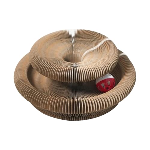 Cat Scratching Board, Cat Scratcher, Interactive Cat Toy, Foldable Scratching Post, Circular Scratching Board, Foldable Corrugated Cardboard Toy with Bell Ball for Interactive and Exercise Cat Scratching Board, Cat Scratcher, Interactive Cat Toy, Foldable Scratching Post, Circular Scratching Board, Foldable Corrugated Cardboard Toy with Bell Ball for Interactive and Exercise von Générique