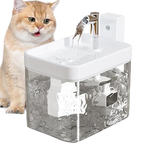 Cat Water Fountain | 1,5 l automatischer Wasserspender für Katzen und Hunde | leiser Trinkbrunnen für Haustiere | Leicht zu reinigen mit austauschbarem Filter Cat Water Fountain | 1,5 l automatischer Wasserspender für Katzen und Hunde | leiser Trinkbrunnen für Haustiere | Leicht zu reinigen mit austauschbarem Filter von Générique