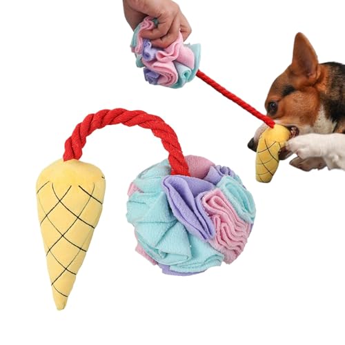 Eiscreme-Puzzlespielzeug für Hunde, Schnupfball für Hunde, Eiscreme-Form, lustiges Plüschspielzeug für Hunde, tragbares Spielzeug Eiscreme-Puzzlespielzeug für Hunde, Schnupfball für Hunde, Eiscreme-Form, lustiges Plüschspielzeug für Hunde, tragbares Spielzeug von Générique