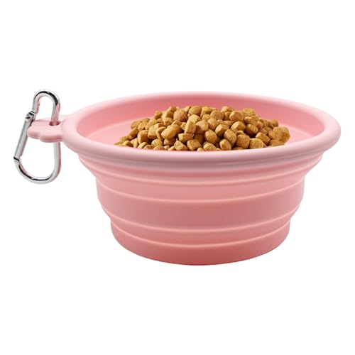 Faltbarer Hundenapf | Faltbarer Futternapf für Katzen- und Hundefutter – Tränke aus Silikon für Trockenfutter und Pasteten, Zubehör für Spaziergänge, Wandern, Camping und Park von Générique