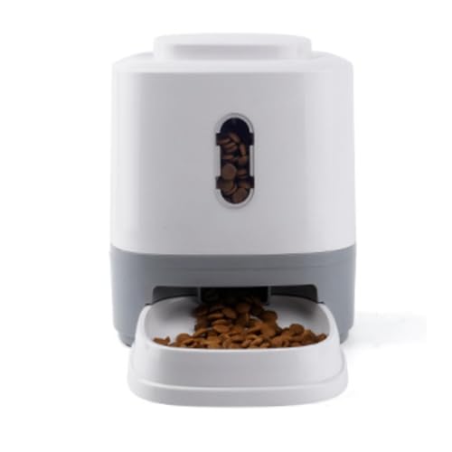 Futterspender für Hunde und Katzen – Automatischer Futterautomat 1,5 l mit integrierter Schüssel | Druckdesign für die Portionskontrolle | interaktiver und langsamer Zubereiter von Générique