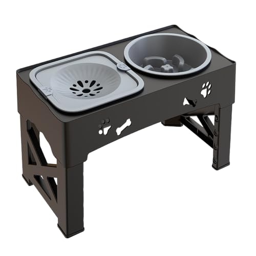 Futterspender mit erhöhtem Futternapf, verstellbar, mit Halterung, kippsicherer Spender für kleine bis mittelgroße Katzen und Welpen Futterspender mit erhöhtem Futternapf, verstellbar, mit Halterung, kippsicherer Spender für kleine bis mittelgroße Katzen und Welpen von Générique