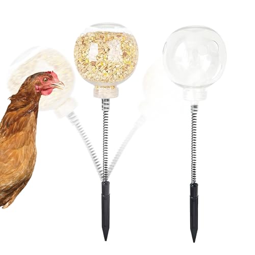 Futterstation für Hühner – 2 Stück Hühner-Futterstation mit Erdspieß für Hühnerstall, nachfüllbarer Spender für Hühner, Hähnchen, Reisen im Freien Futterstation für Hühner – 2 Stück Hühner-Futterstation mit Erdspieß für Hühnerstall, nachfüllbarer Spender für Hühner, Hähnchen, Reisen im Freien von Générique