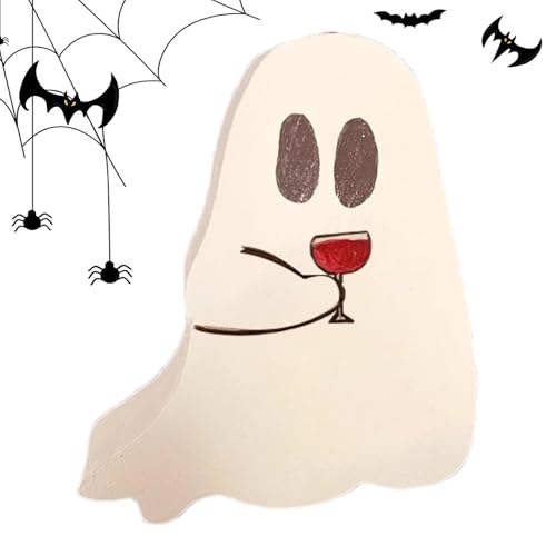Geisterdekor aus Holz, Halloween-Dekorationen Geisterholz | Niedliche Geisterzeichen | Halloween-Dekorationen, Geisterzeichen innen, mehrstufiges Tablett-Dekor, für Kamin, Tabl von Générique