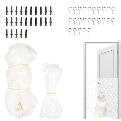 Générique Balcony Netting for Pets, Anti-Fall Mesh Cat Safety Fence, 118 inches Pet Guard Netting for Balconies, Stairs, Doorways, Gates and Outdoor Patios von Générique