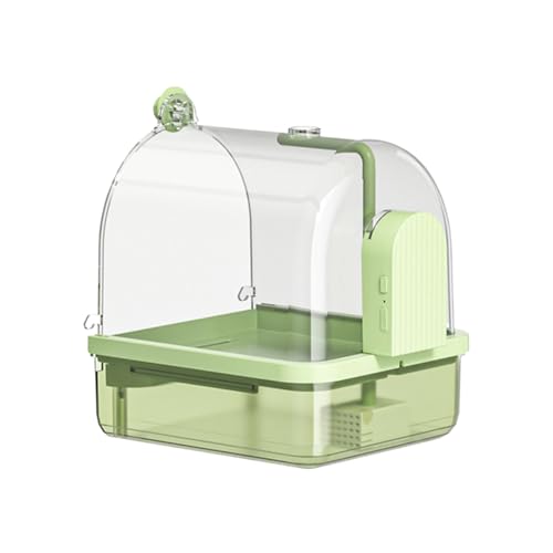 Générique Bird Cage Bath, Cockatiel Birdbath, Automatic Chew-Proof Bathtub Perch Stand 2 Modi, Indoor Aviary Accessory, for Aviary Breeding Travel Show von Générique