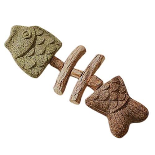Générique Cat Teething Toy, Fish Bone Teether, 7,01 x 2,56 Zoll, interaktives Holz-Kauspielzeug, niedliches Spielzeug für Indoor, Outdoor Play und Home Boredom Relief Générique Cat Teething Toy, Fish Bone Teether, 7,01 x 2,56 Zoll, interaktives Holz-Kauspielzeug, niedliches Spielzeug für Indoor, Outdoor Play und Home Boredom Relief von Générique