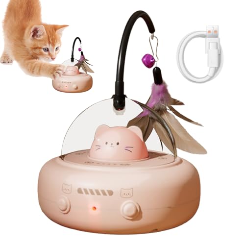 Générique Cat Wand Toy, Motion Activated Automatic Game, Feather Interactive Play, Kitten Training and Hunting Toy, Mental Stimulation, Indoor Playtime, Boredom Relief for Cats Générique Cat Wand Toy, Motion Activated Automatic Game, Feather Interactive Play, Kitten Training and Hunting Toy, Mental Stimulation, Indoor Playtime, Boredom Relief for Cats von Générique