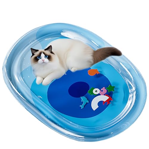 Générique Cat Water Matte, Dog Cooling Pad, 69 x 40 cm, tragbares Wasserspiel-Pad, Sensorisches Spiel-Design, interaktives Fischmuster für drinnen, draußen, Crate, Kennel, Haustier Bed Entertainment Générique Cat Water Matte, Dog Cooling Pad, 69 x 40 cm, tragbares Wasserspiel-Pad, Sensorisches Spiel-Design, interaktives Fischmuster für drinnen, draußen, Crate, Kennel, Haustier Bed Entertainment von Générique