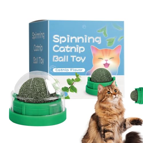 Générique Catnip Balls, 1,89 x 1,89 Zoll, drehbar, Catnip Licking Toy, wandmontierte Teeth Cleaning Treat für Katzen im Wohn- und Schlafzimmer Générique Catnip Balls, 1,89 x 1,89 Zoll, drehbar, Catnip Licking Toy, wandmontierte Teeth Cleaning Treat für Katzen im Wohn- und Schlafzimmer von Générique
