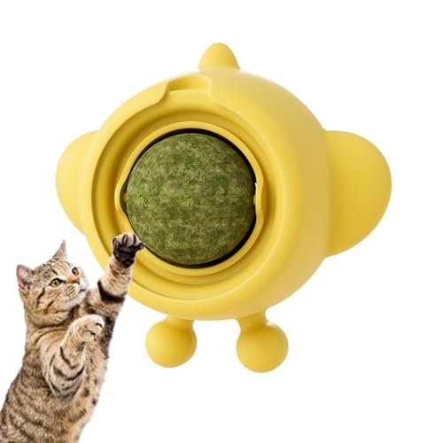 Générique Catnip Balls, Interactive Cat Toys, Lick-Safe Chew Treat for Kittens, Teeth Cleaning Aid, Rotating Snack Dispenser for Engaging Play on Walls, Doors, and Pet Areas von Générique