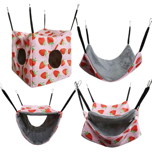 Générique Hängematte für Hamster – Hängematte, atmungsaktiv, für Frettchen, waschbar, Käfigzubehör für Hamster, Frettchen, Chinchillas von Générique