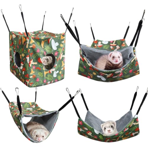 Générique Hängematte für Kleintiere – Hängematte, atmungsaktiv, für Frettchen, Zubehör, Käfig, rutschfest, Schlafhaus, komfortabel, Chinchillas, Hamster von Générique
