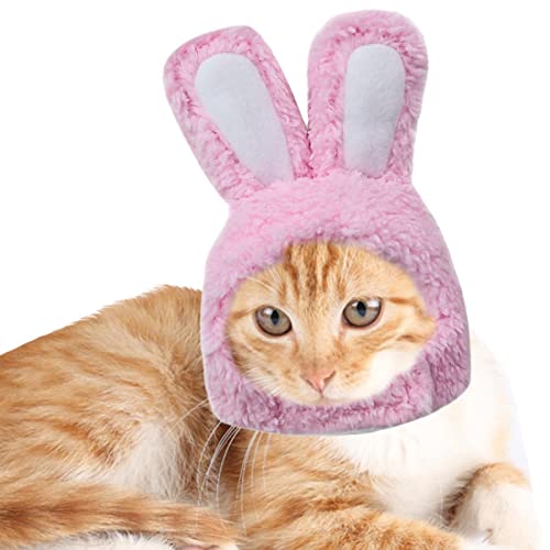 Générique Hasenohrhut für Katzen | Kaninchenhut Kostüm Niedlich mit Ohren für Katzen Kleine Hunde | Kleine Hunde Katzen Hüte Zubehör für Haustiere von Générique