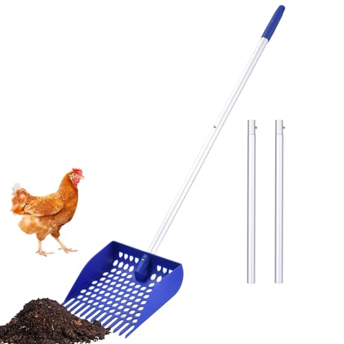 Générique Hühnerkotschaufel, Hühnerstall zum Sieben von Abfällen – abnehmbarer langer Griff für Stall, Bauernhof, Tiere, Reinigung von Katzenstreu und Hühnerstall von Générique