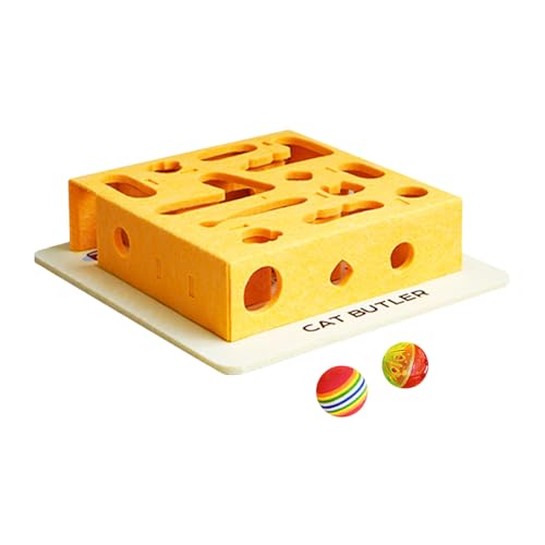 Générique Katzen-Puzzle-Spielzeug, interaktives Felt Maze, Intelligence Ball Dispenser, Mental Enrichment Activity, Pet Play Box, für kleine, mittelgroße und große Kätzchen, Übungen für drinnen und Générique Katzen-Puzzle-Spielzeug, interaktives Felt Maze, Intelligence Ball Dispenser, Mental Enrichment Activity, Pet Play Box, für kleine, mittelgroße und große Kätzchen, Übungen für drinnen und von Générique