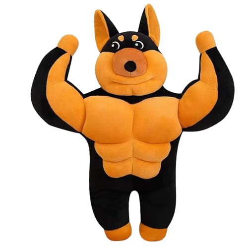 Générique Kissen für Hunde, Plüsch, lustiges Plüschtier, muskulöses Hundespielzeug | Tragbares Spielzeug für Haustiere, flexibel, für Wohnzimmer, Sofa, Schlafzimmer von Générique