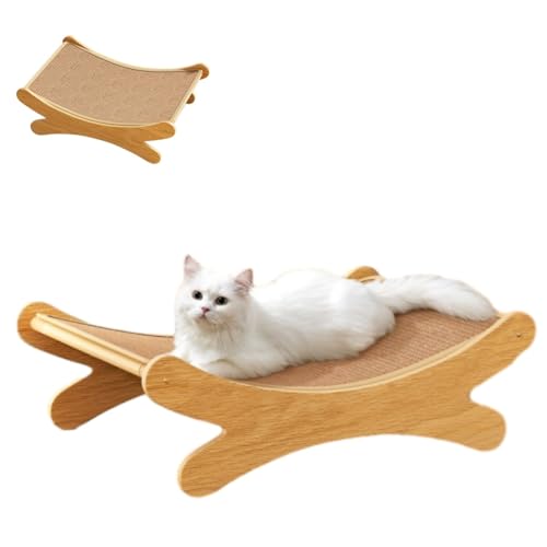 Générique Kratzbaum für Katzen, Sisal-Kratzbett für Katzen mit Sisalmatte, Hängematte für Hochbett für Liegestühle, Strandmatte, Liegestuhl für Hunde (Khaki 2) von Générique
