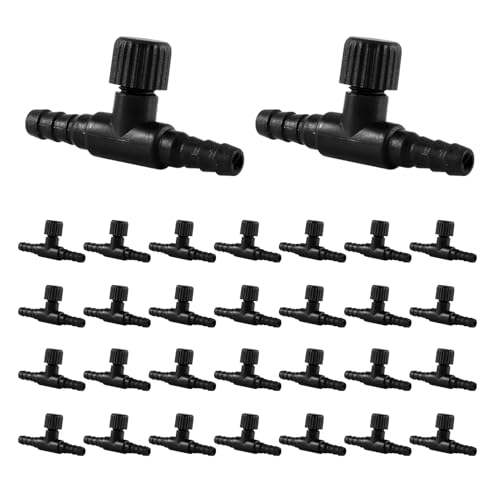 Générique Luftpumpenventil für Aquarien, 30 Stück, 4 x 2 x 1 cm, T-Form, PVC, Tank-Luftkontrollventil, einfaches Aquarienzubehör von Générique