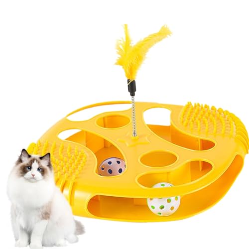 Générique Mental Stimulation Toy for Cats, Cat Interactive Play Tray, Hollowed Play Balls, Sensory Play for Cats, Exercise Ball with Feather, Teaser Toy for Cats, Cat Teasing Feather Toy Générique Mental Stimulation Toy for Cats, Cat Interactive Play Tray, Hollowed Play Balls, Sensory Play for Cats, Exercise Ball with Feather, Teaser Toy for Cats, Cat Teasing Feather Toy von Générique